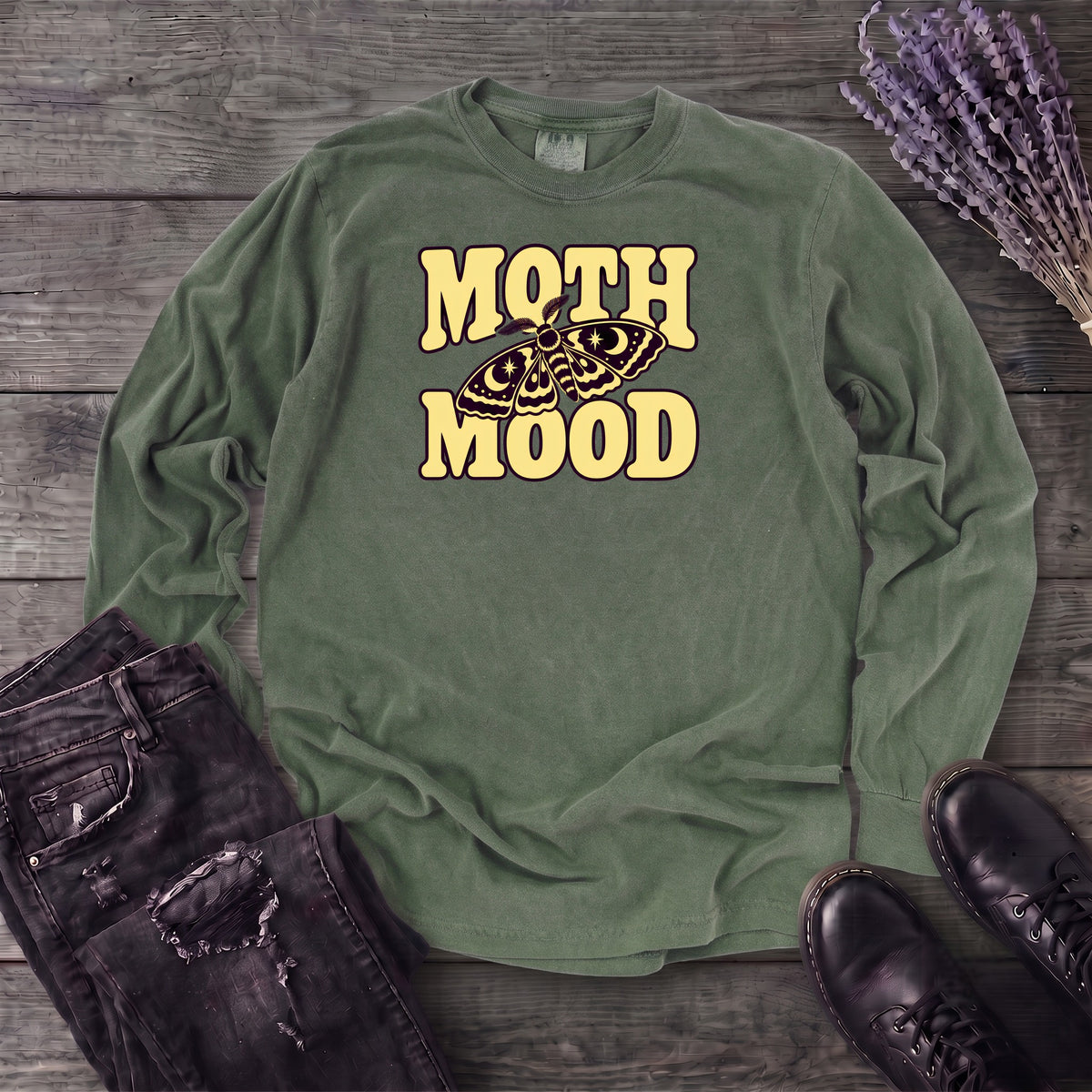 Moth Mood Long Sleeve T-Shirt