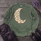 crescent moon ghosts Long Sleeve T-Shirt