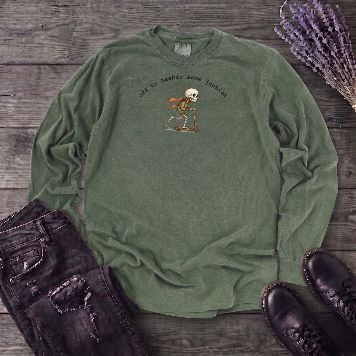 Off To Heebie Some Jeebies Long Sleeve T-Shirt