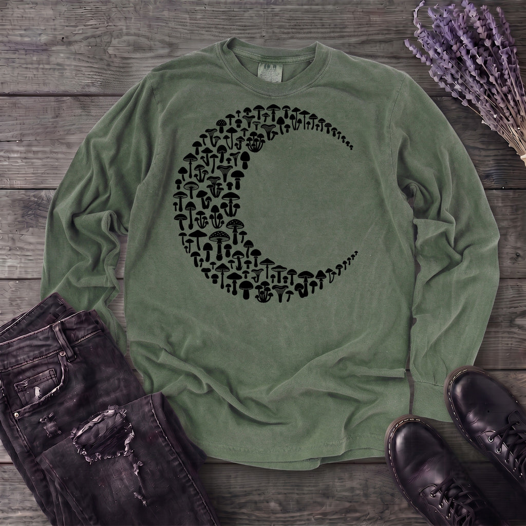 moonlit mushrooms Long Sleeve T-Shirt