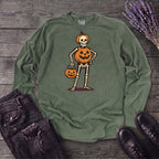 Skeleton Jack O Lantern Costume Long Sleeve T-Shirt