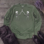 Skeleton Wishbone Pull Long Sleeve T-Shirt