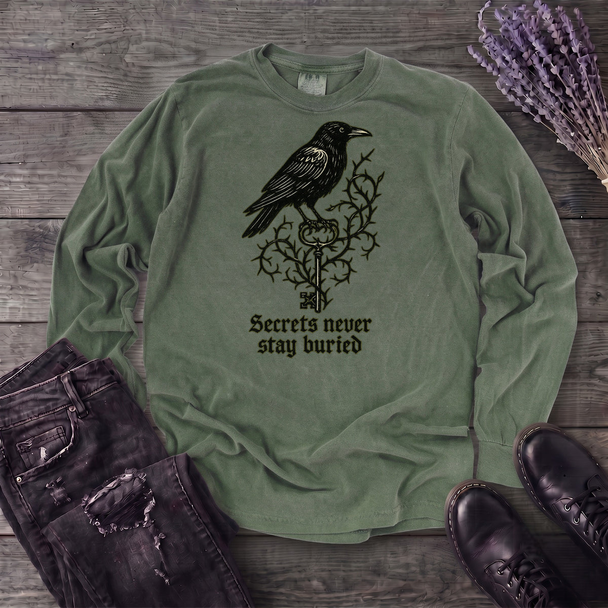 Secrets Never Stay Buried Long Sleeve T-Shirt