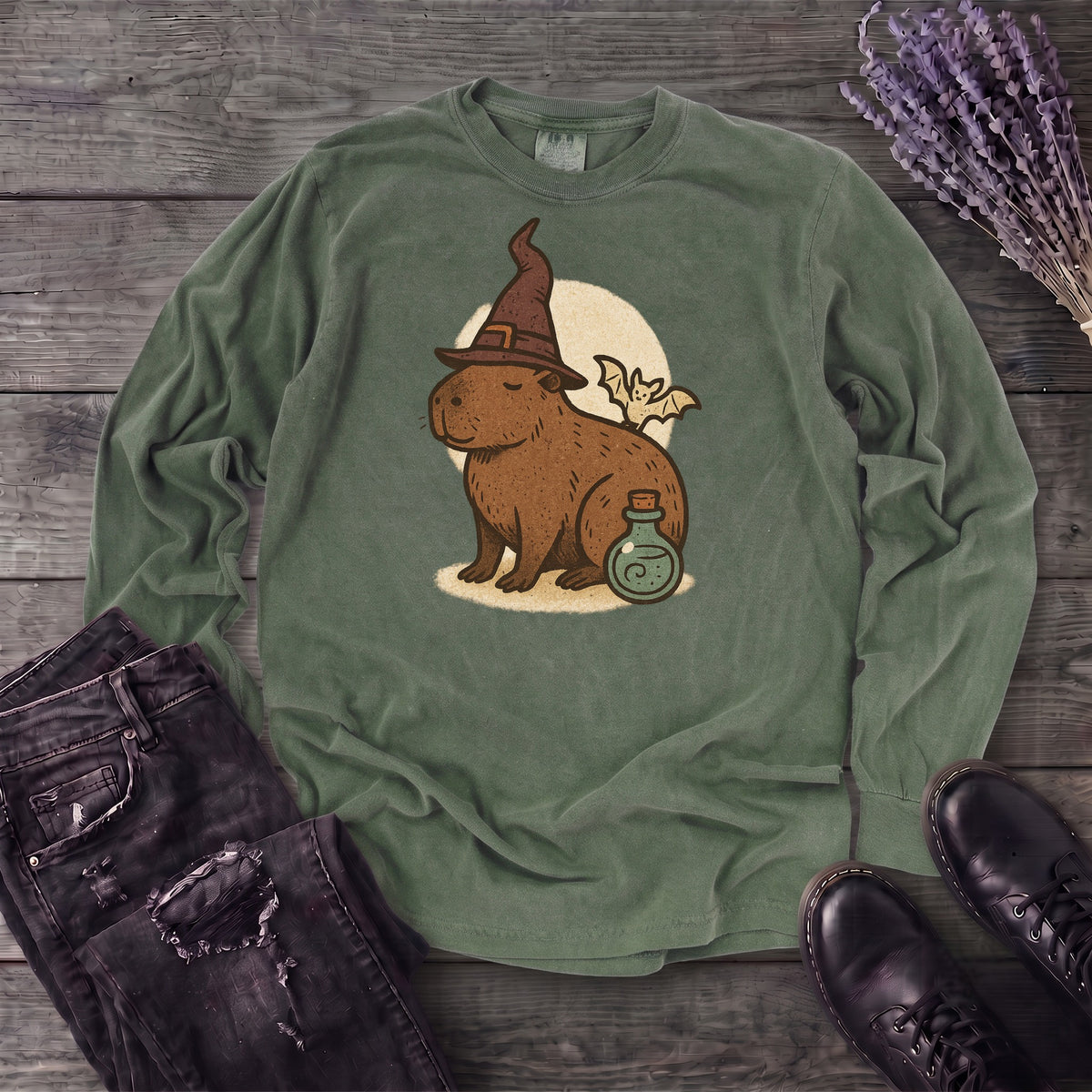 capybarra witch Long Sleeve T-Shirt