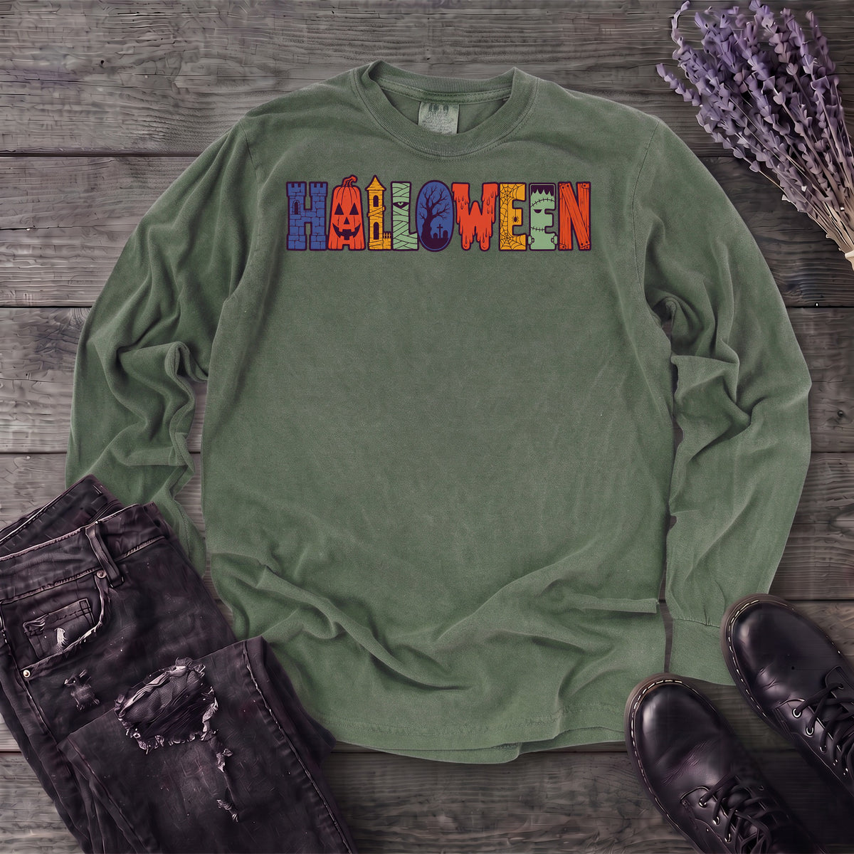 Halloween Icons Long Sleeve T-Shirt