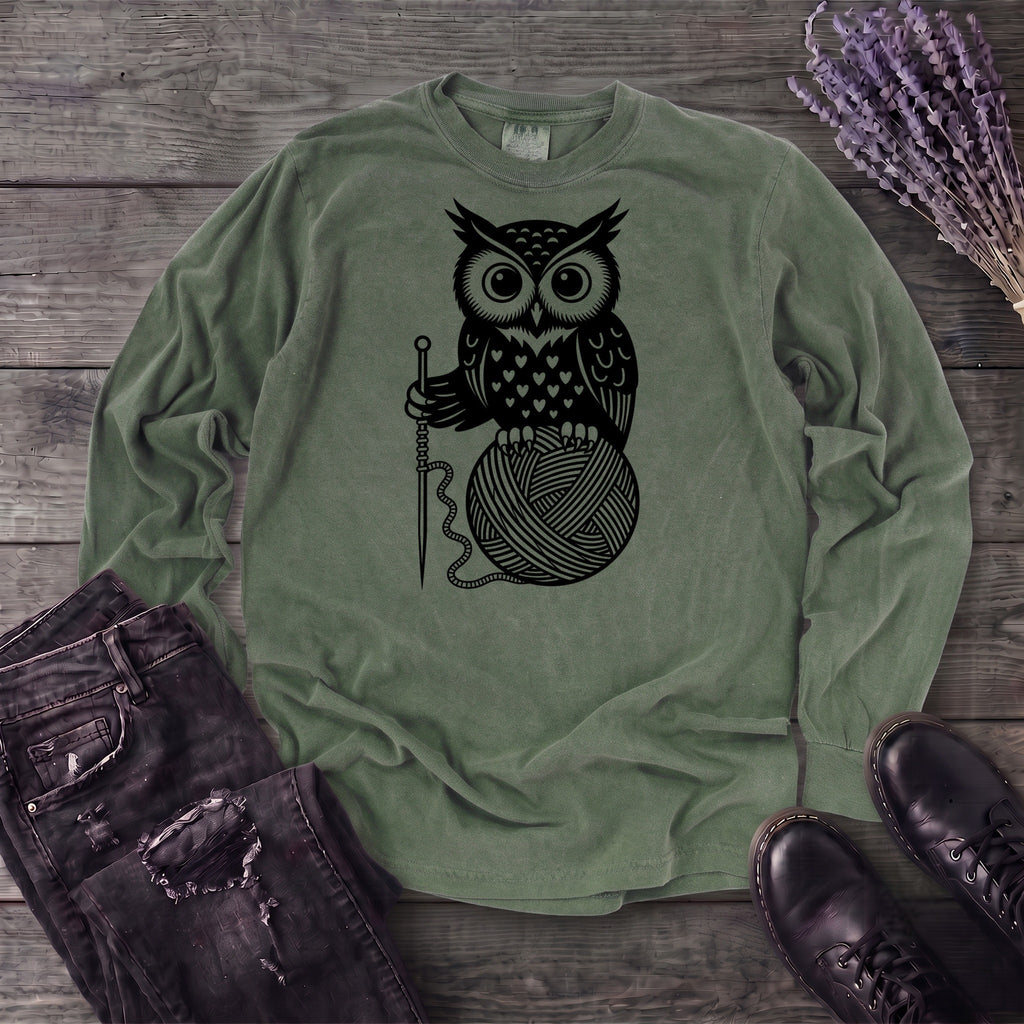 Owl And Yarn Long Sleeve T-Shirt