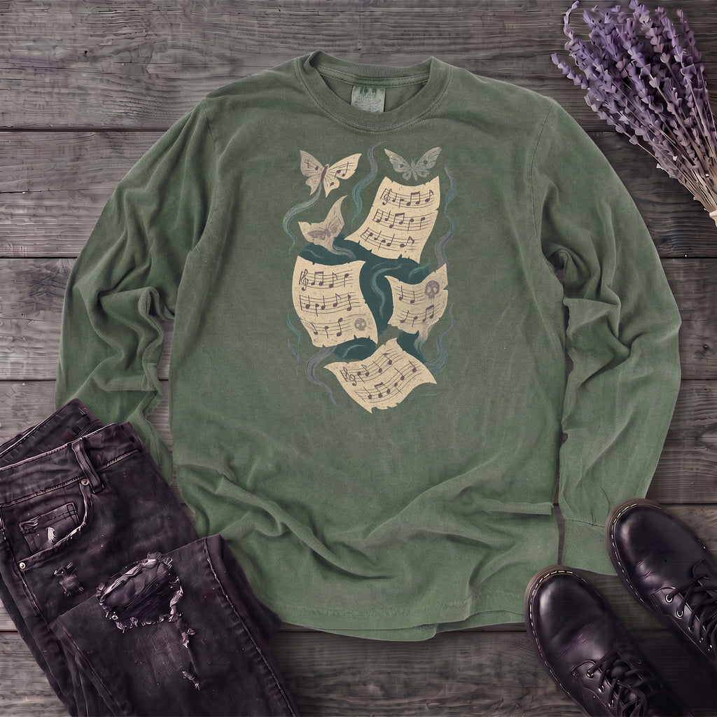 Spectral Sheet Music Long Sleeve T-Shirt