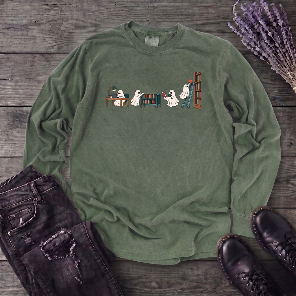 Library Ghosts Long Sleeve T-Shirt