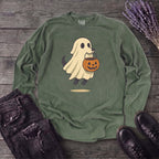 Ghost Dog Trick-Or-Treating Long Sleeve T-Shirt