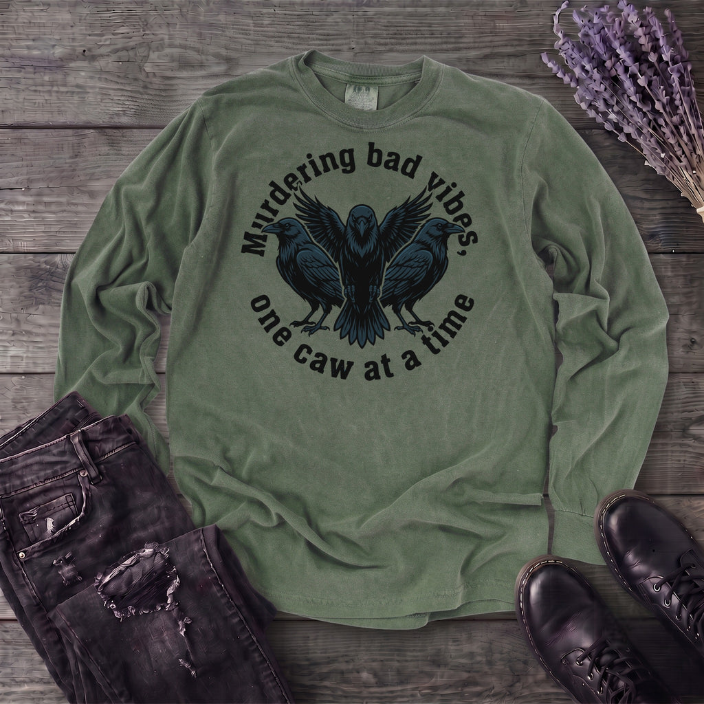 murdering bad vibes Long Sleeve T-Shirt