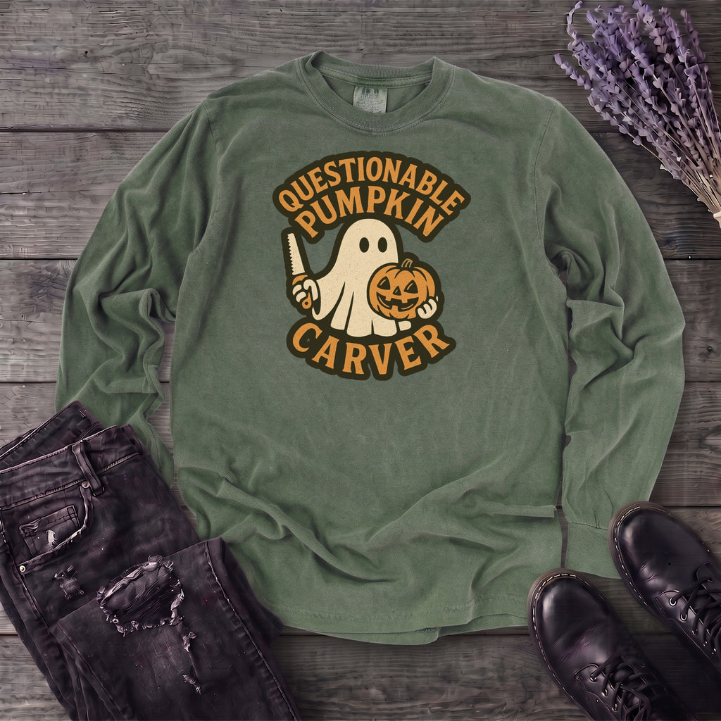 Questionable Pumpkin Carver Long Sleeve T-Shirt