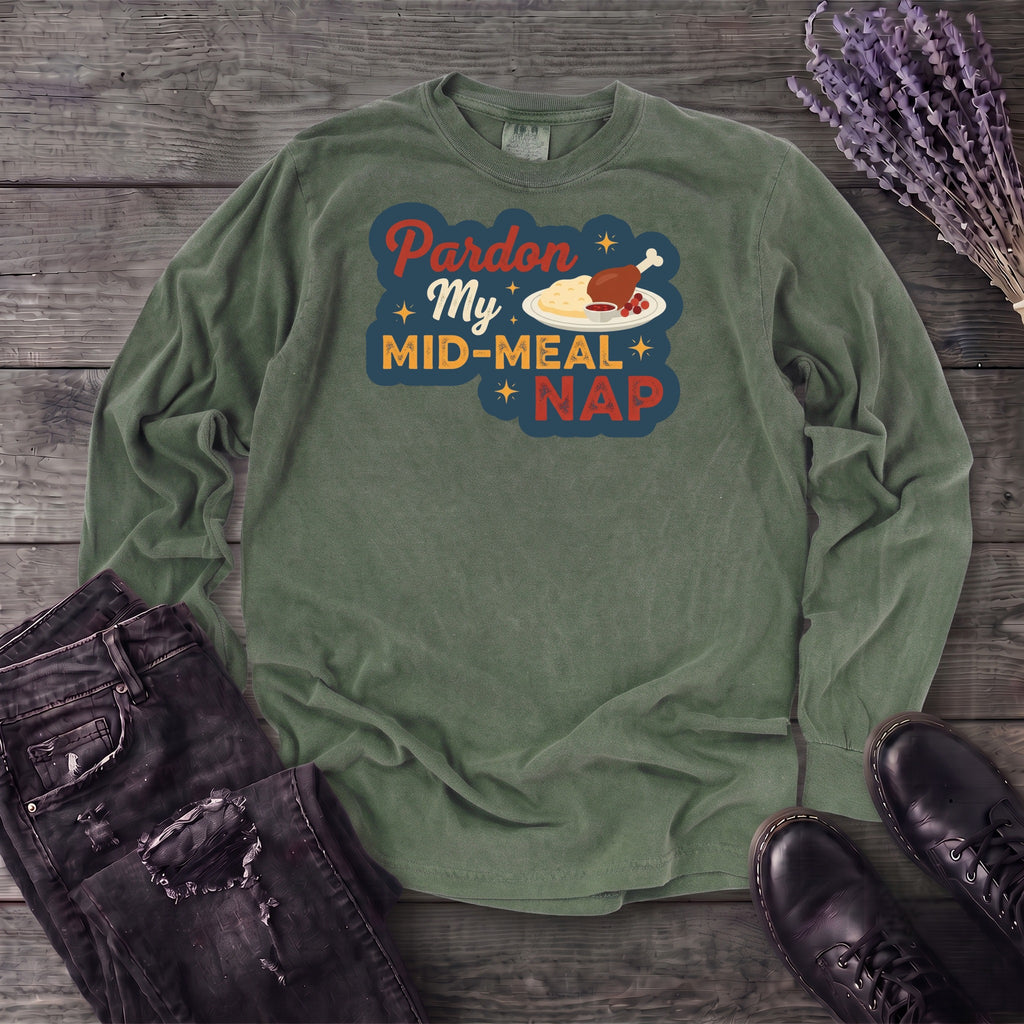 Mid Meal Nap Long Sleeve T-Shirt