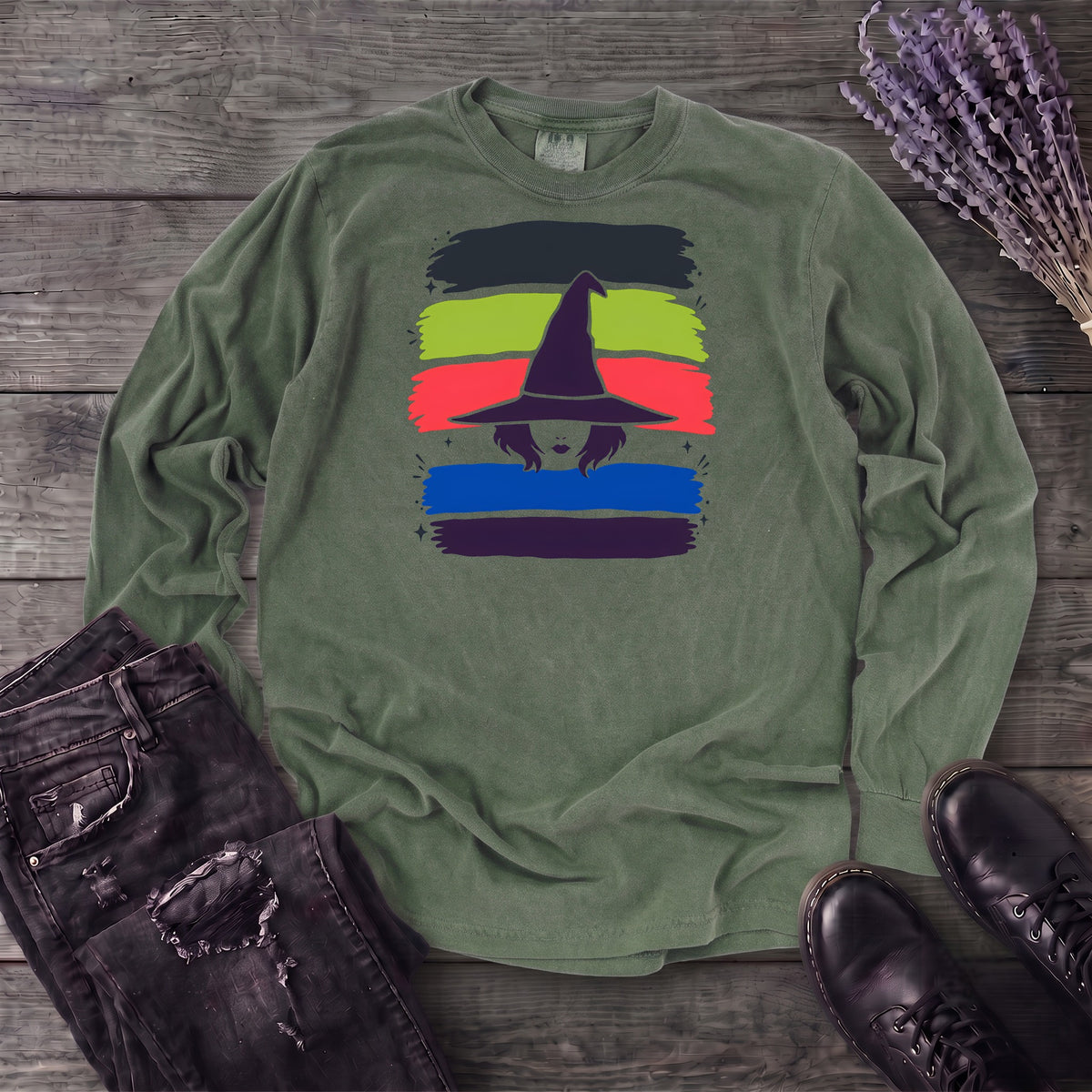 Witch Stripes Long Sleeve T-Shirt