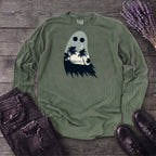 tropical ghost silhouette Long Sleeve T-Shirt
