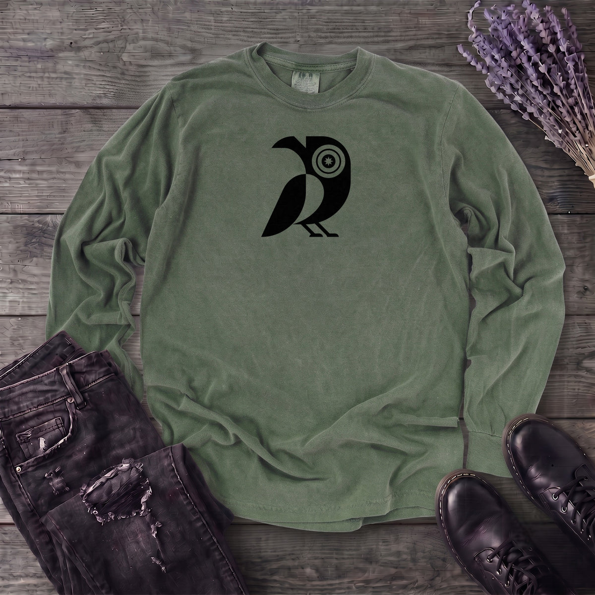 The All-Seeing Crow Long Sleeve T-Shirt