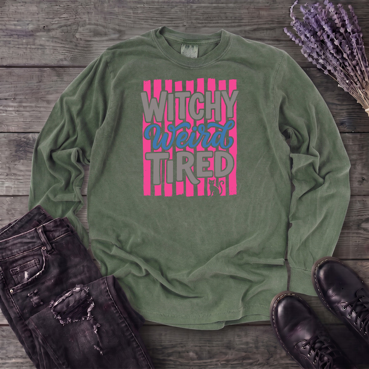 Witchy Weird Tired Long Sleeve T-Shirt