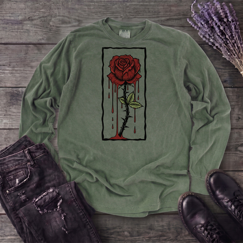 dripping rose Long Sleeve T-Shirt