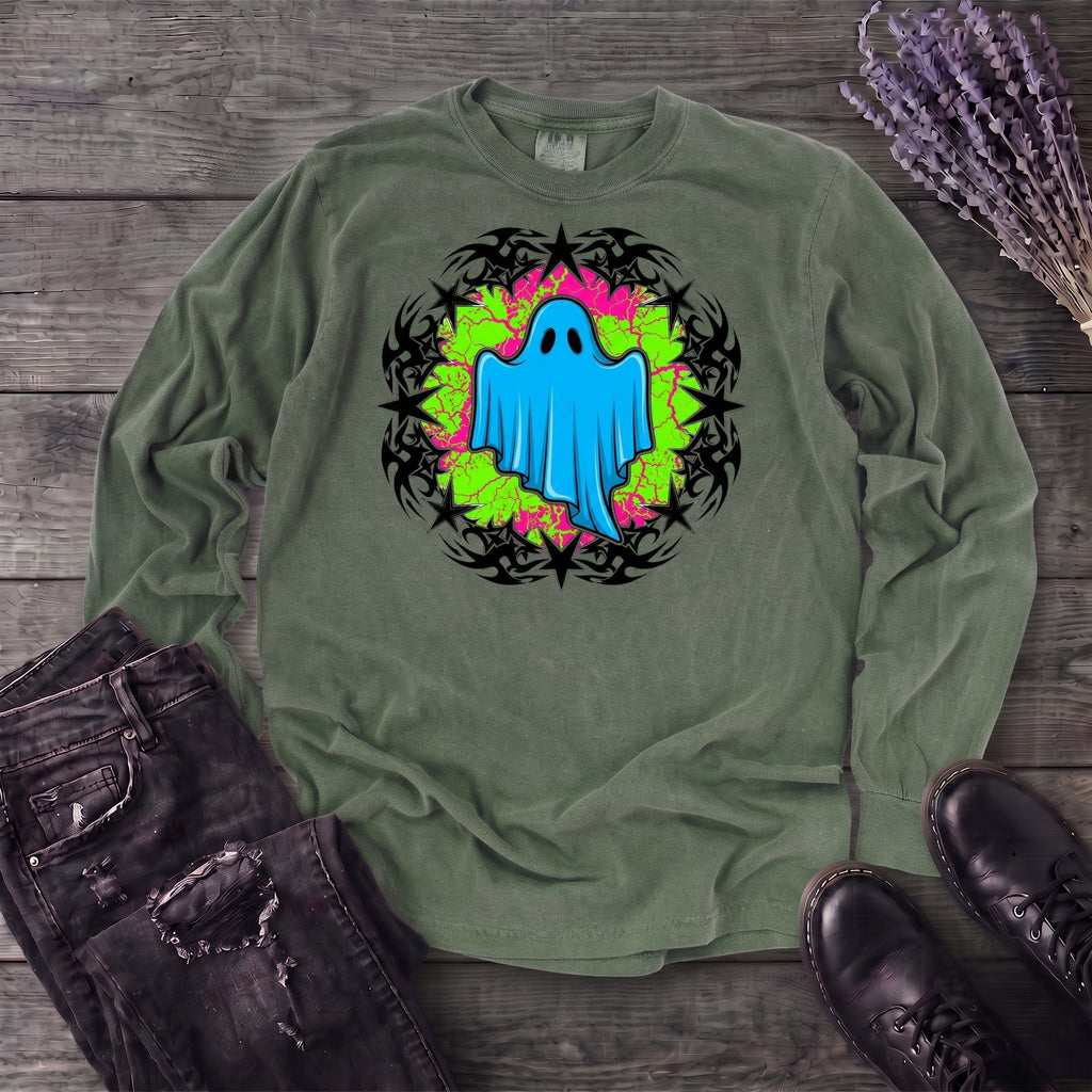 Grunge Star Ghost Long Sleeve T-Shirt
