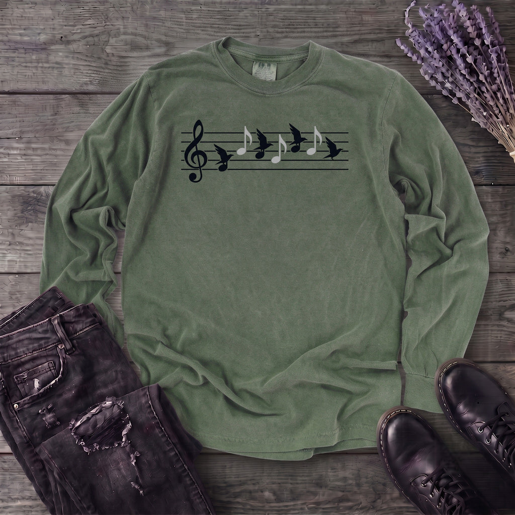 Music In Flight Long Sleeve T-Shirt