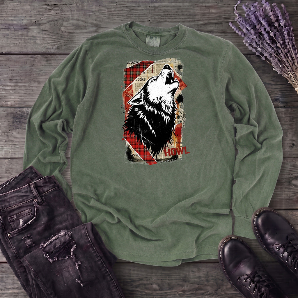 Grunge Howl Collage Long Sleeve T-Shirt