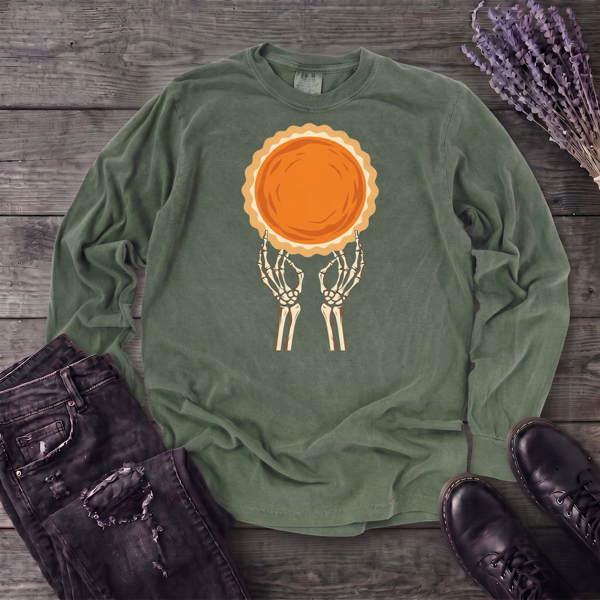 Skeleton Pie Long Sleeve T-Shirt