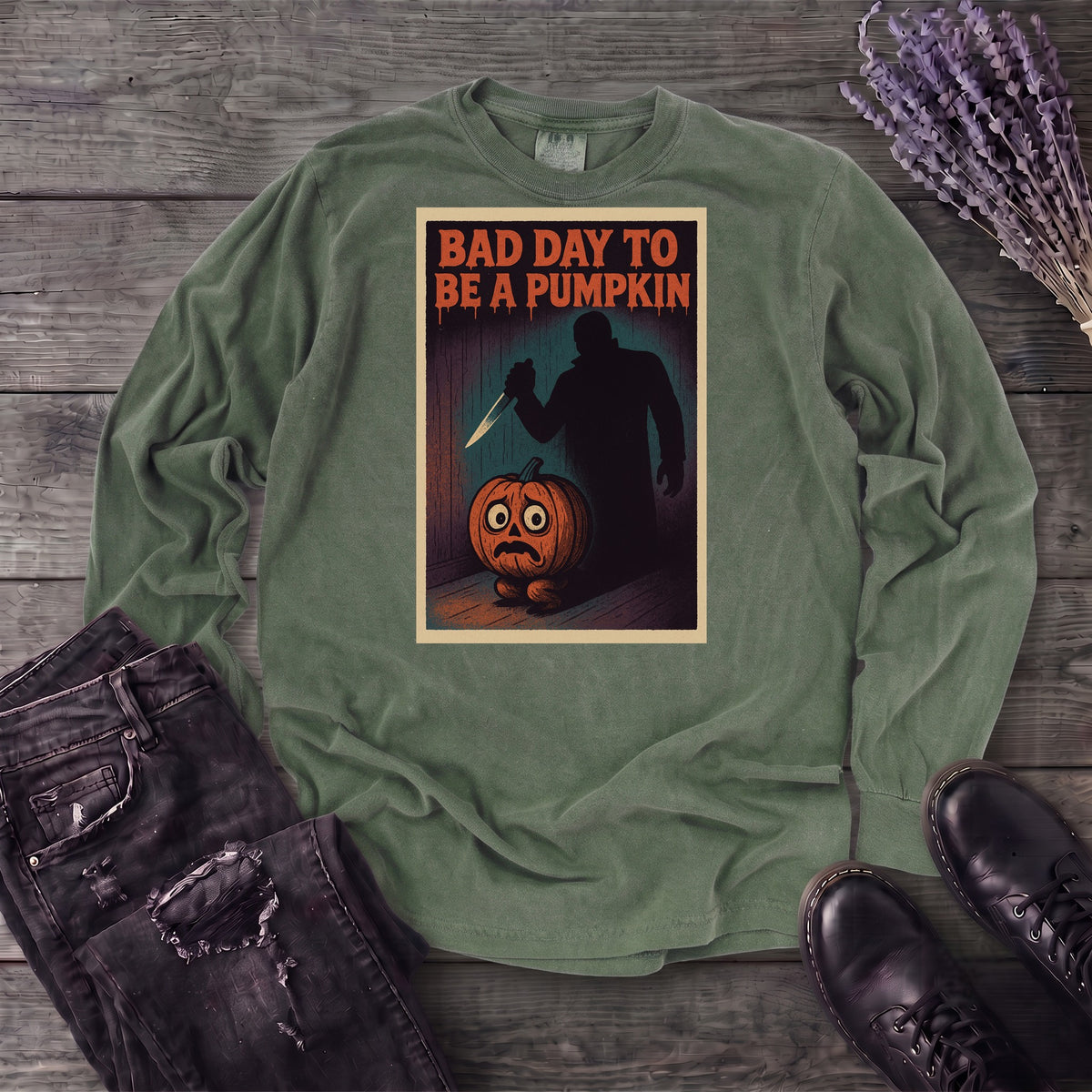 Bad Day To Be A Pumpkin Long Sleeve T-Shirt