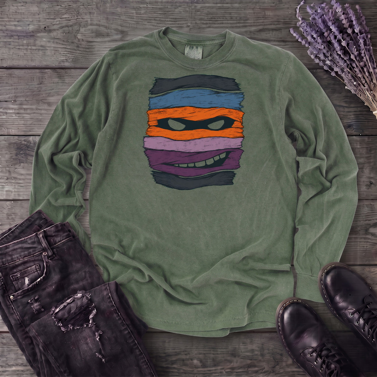 Mummy Stripes Long Sleeve T-Shirt