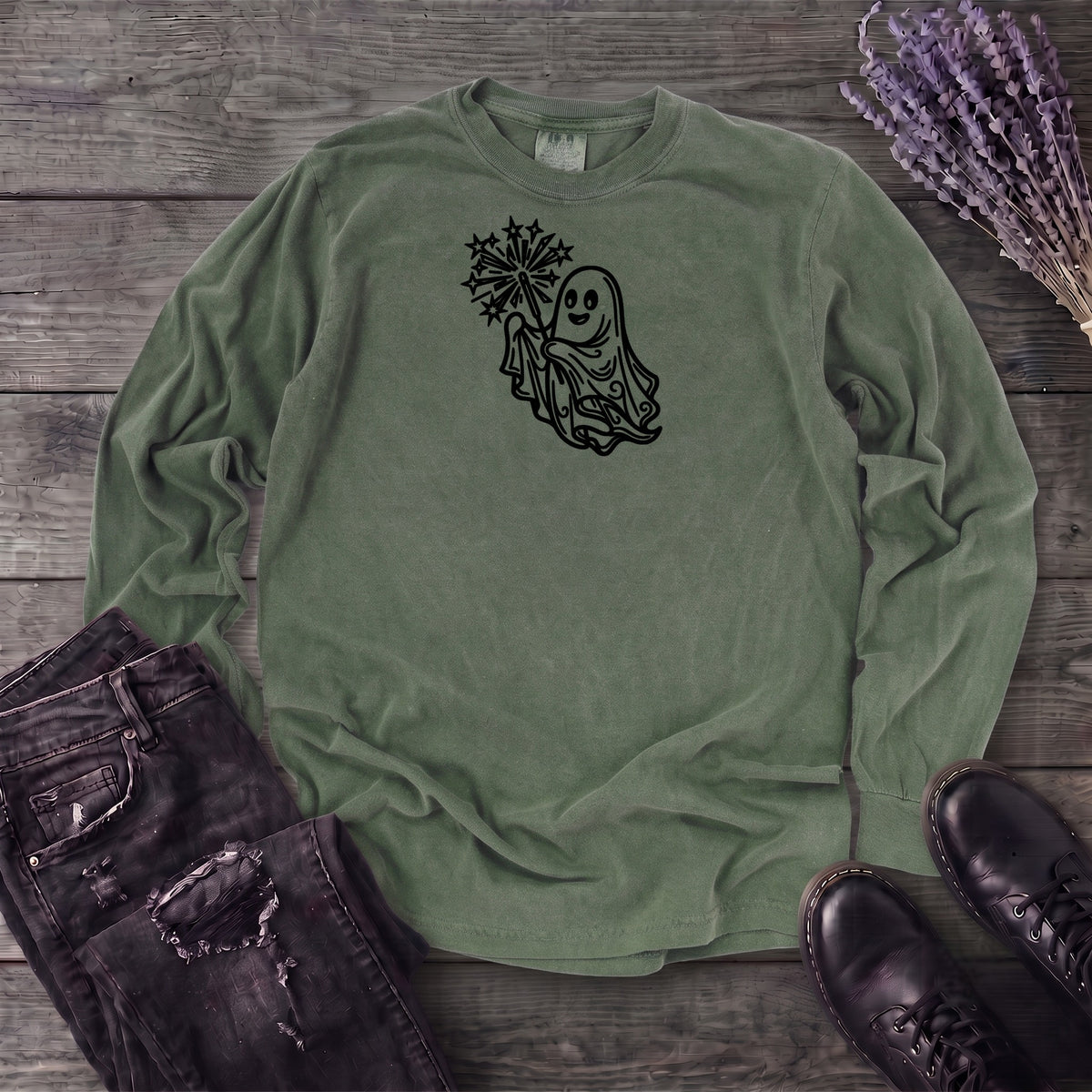 Ghost Sparkler Long Sleeve T-Shirt