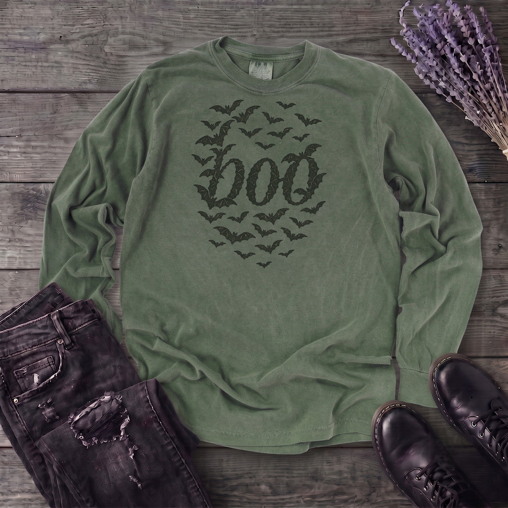 Bats Form Boo Long Sleeve T-Shirt