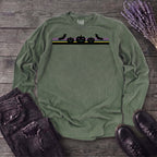 Bats Jack O Lantern Stripe Long Sleeve T-Shirt
