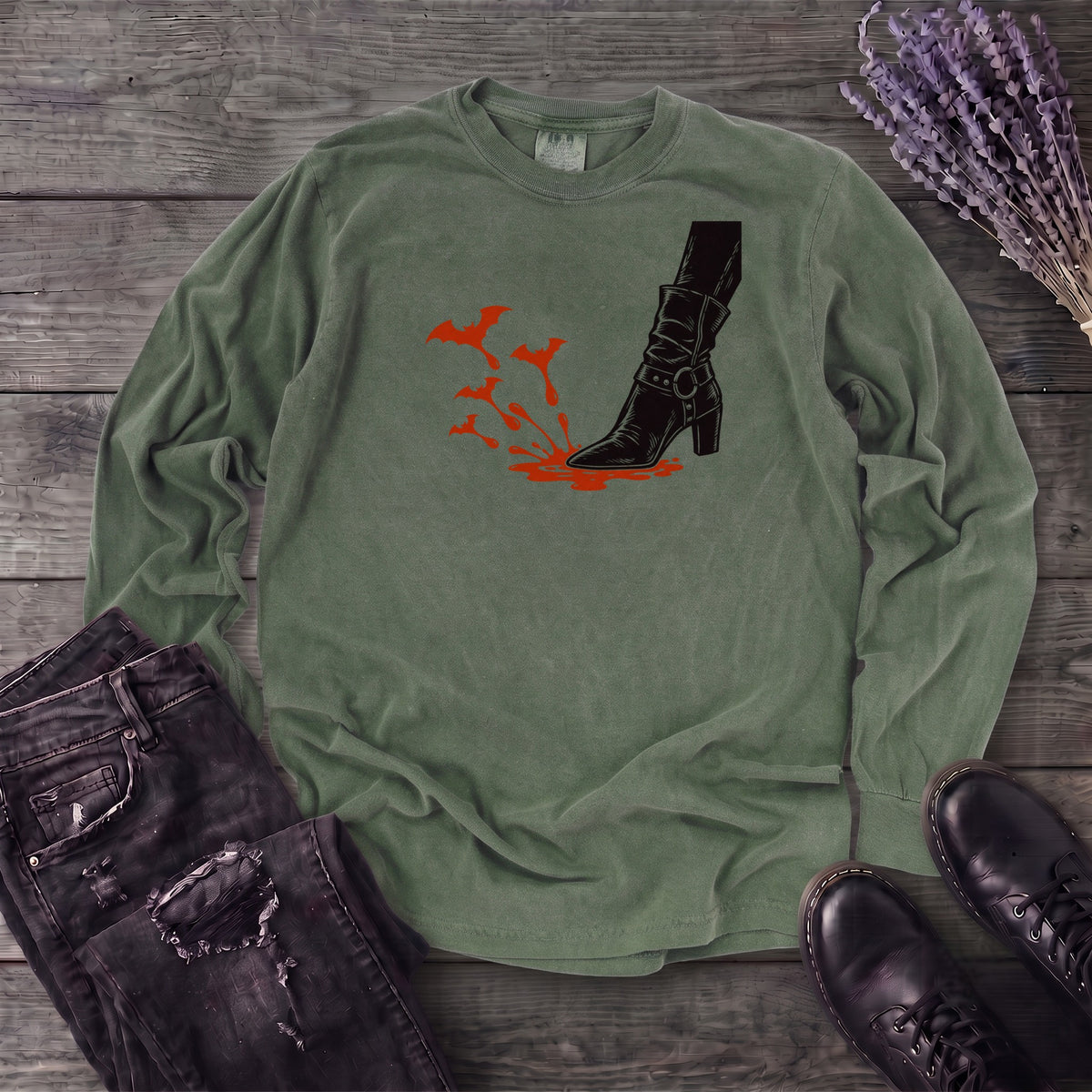 Crimson Stomp Long Sleeve T-Shirt