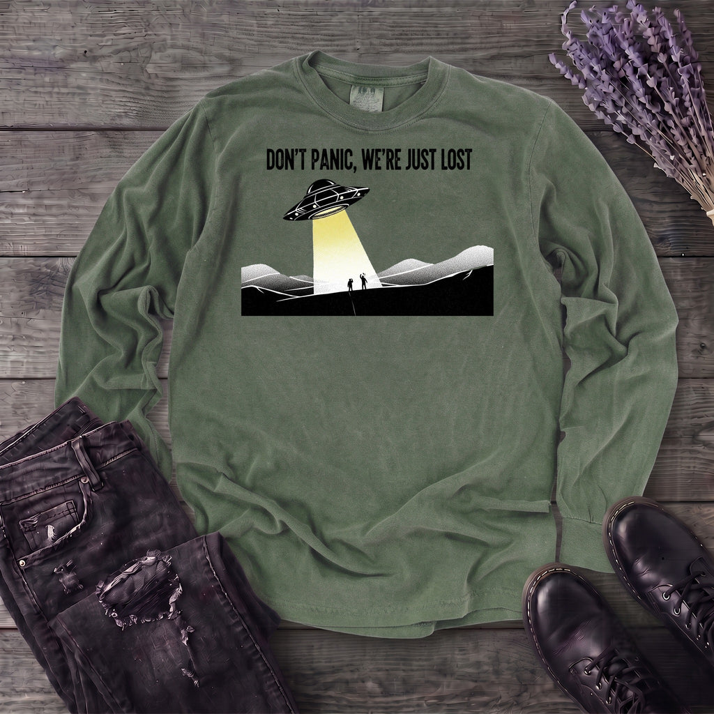 Dont Panic Were Lost Long Sleeve T-Shirt
