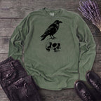 Classic Crow and Skull Long Sleeve T-Shirt