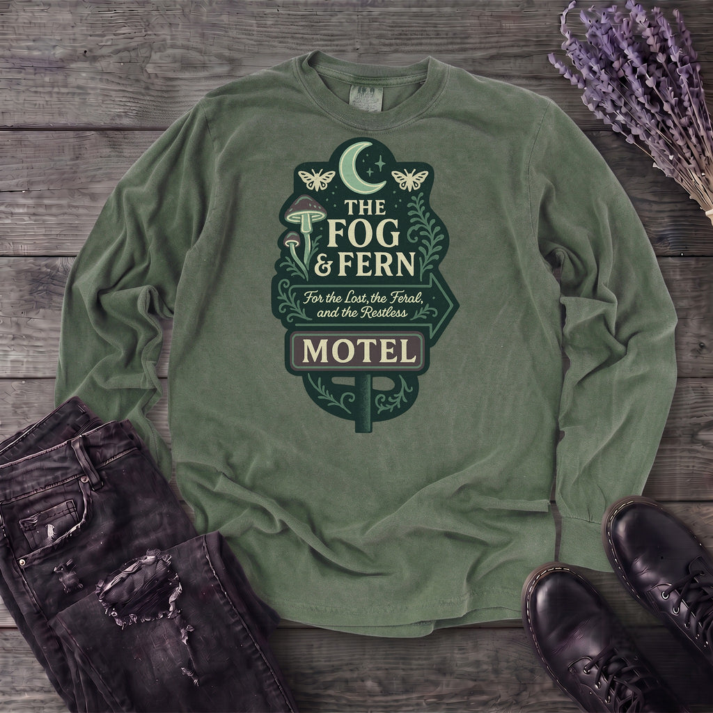 The Fog And Fern Motel Long Sleeve T-Shirt
