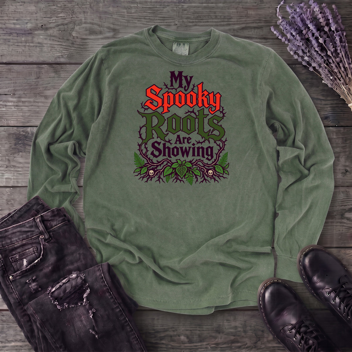 My Spooky Roots Are Showing Long Sleeve T-Shirt