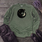 Cat and Moon Long Sleeve T-Shirt