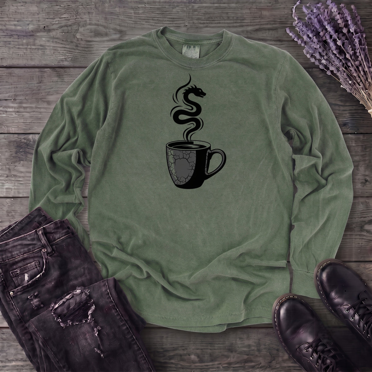 Dragon Coffee Long Sleeve T-Shirt