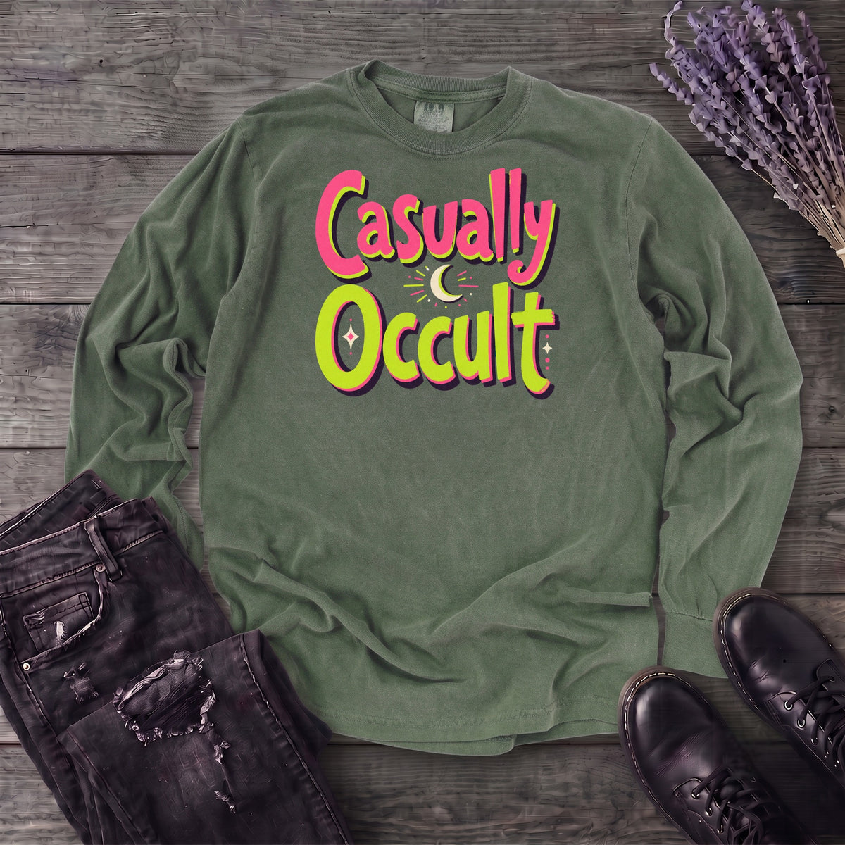 Bright Casually Occult Long Sleeve T-Shirt