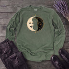 Comedy Tragedy Moons Long Sleeve T-Shirt