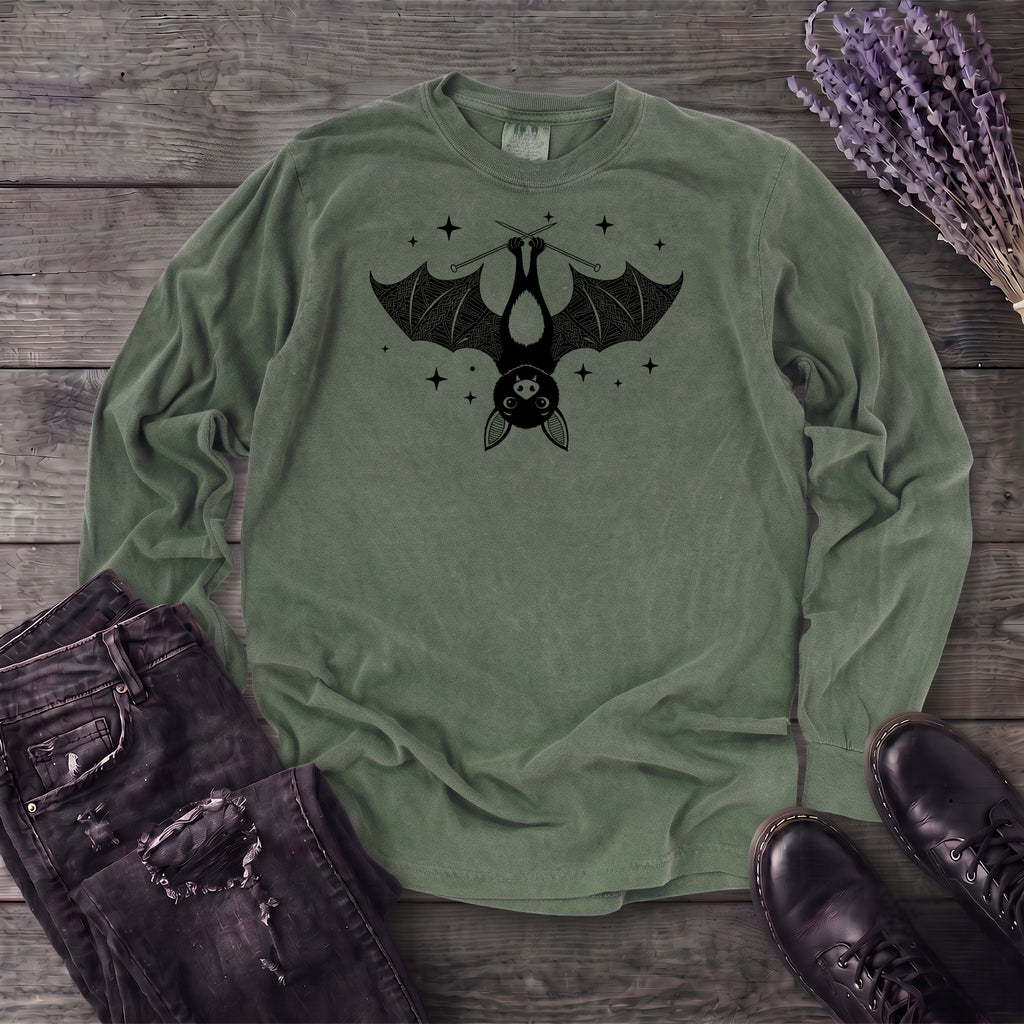 Bat Knitting Long Sleeve T-Shirt