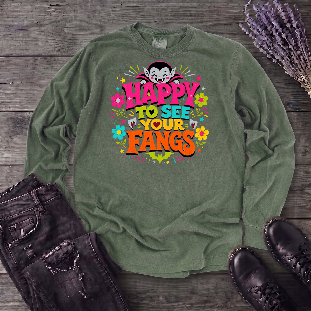 Happy To See Your Fangs Long Sleeve T-Shirt