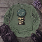 Crystal Ball Skull Long Sleeve T-Shirt