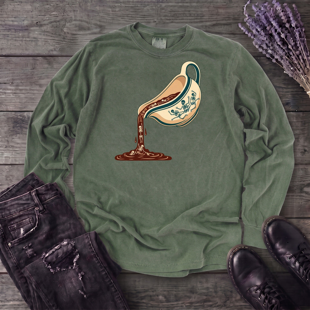 Skeleton Gravy Boat Long Sleeve T-Shirt