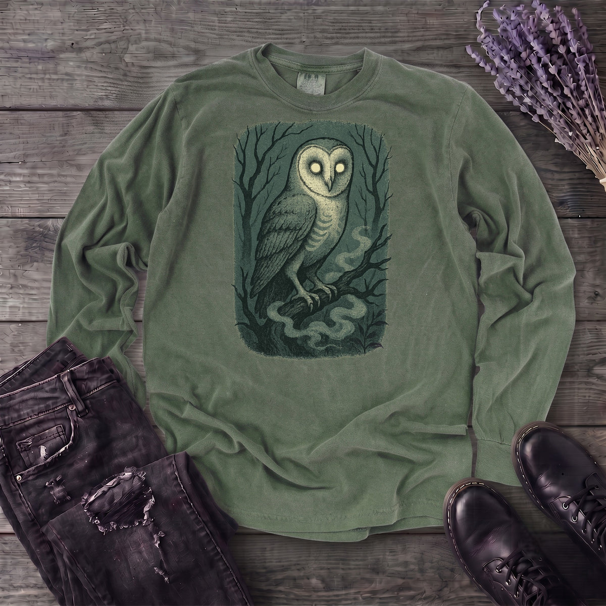 Woodland Spirits Owl Long Sleeve T-Shirt