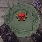 knowledge is a bitter fruit apple skull Long Sleeve T-Shirt