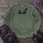 Cute Crow Couple Long Sleeve T-Shirt
