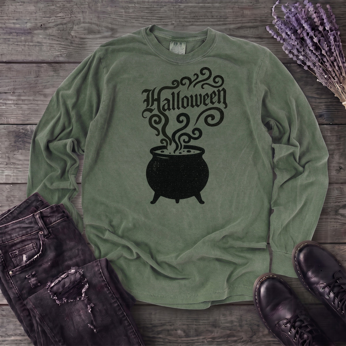Halloween Cauldron Long Sleeve T-Shirt