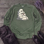 Movie Night Ghost Long Sleeve T-Shirt
