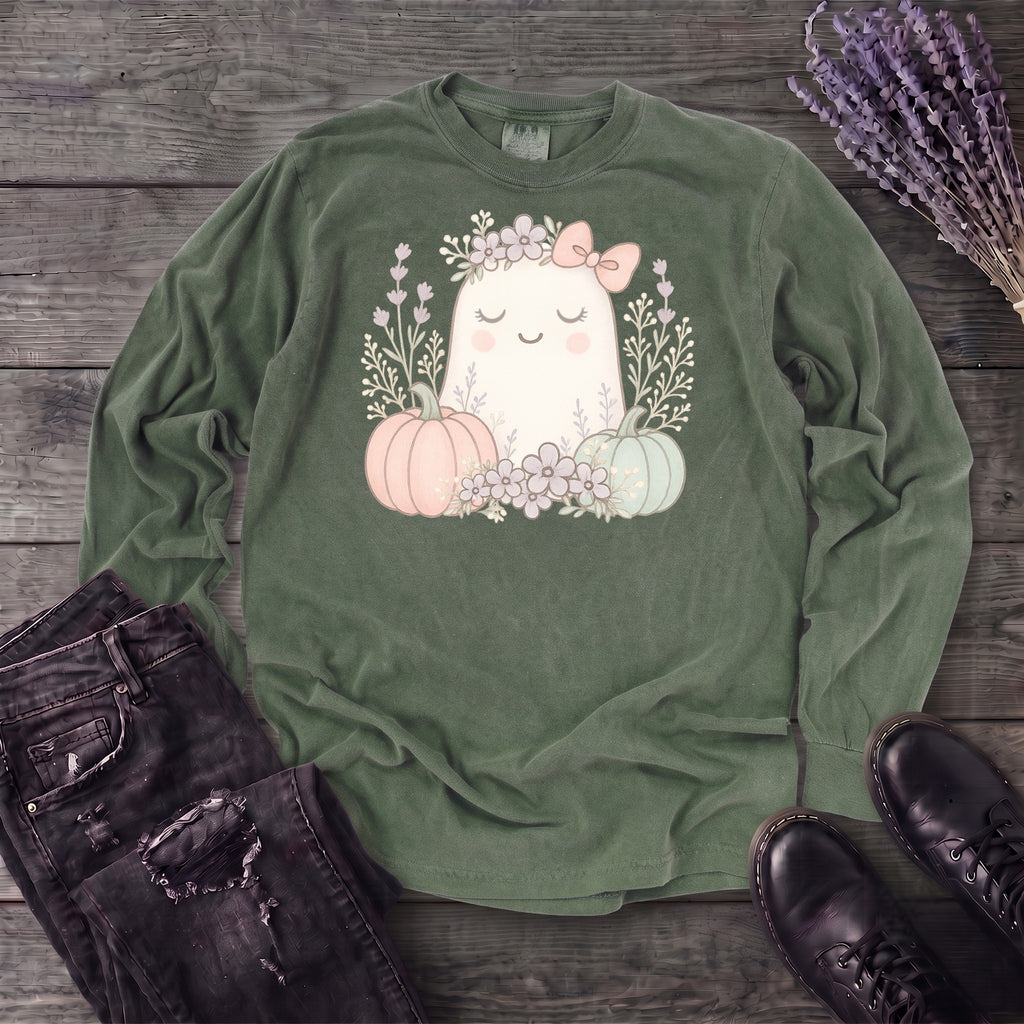 Boho Coquette Ghost Long Sleeve T-Shirt
