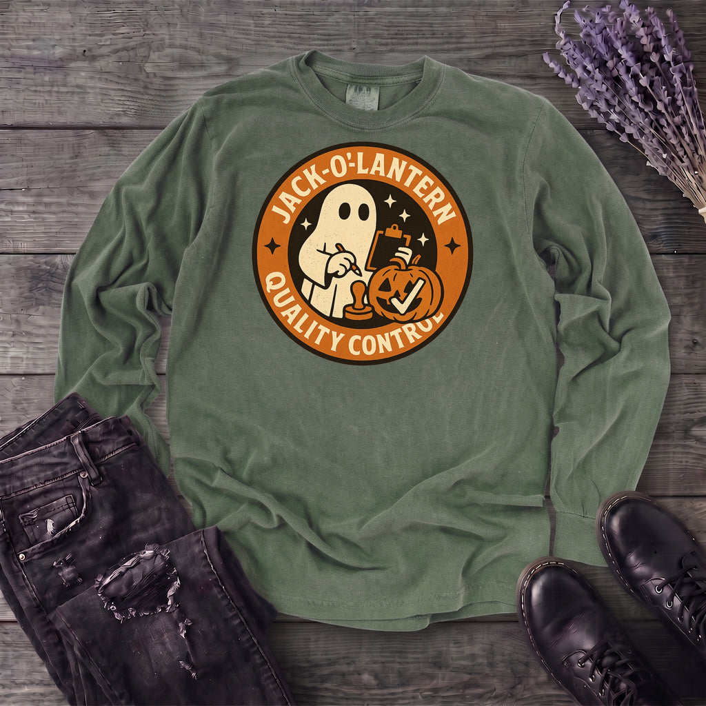 Jack O Lantern Quality Control Long Sleeve T-Shirt